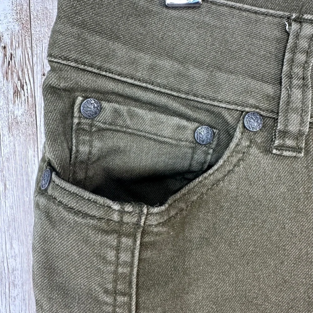 Prana Womens‎ Olive Green Skinny Jeans Size 4/27 Distressed Casual Hiking Pants